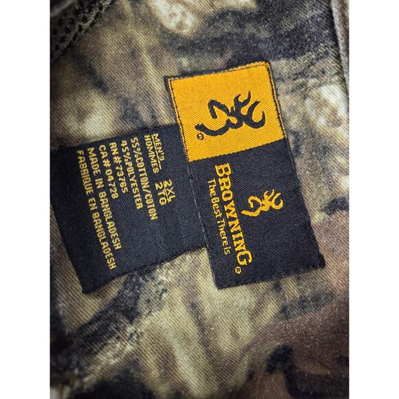 Browning Break Up Camo Infinity Chamois Button Front Long Sleeve Shirt 2XL Hunt - Picture 4 of 5